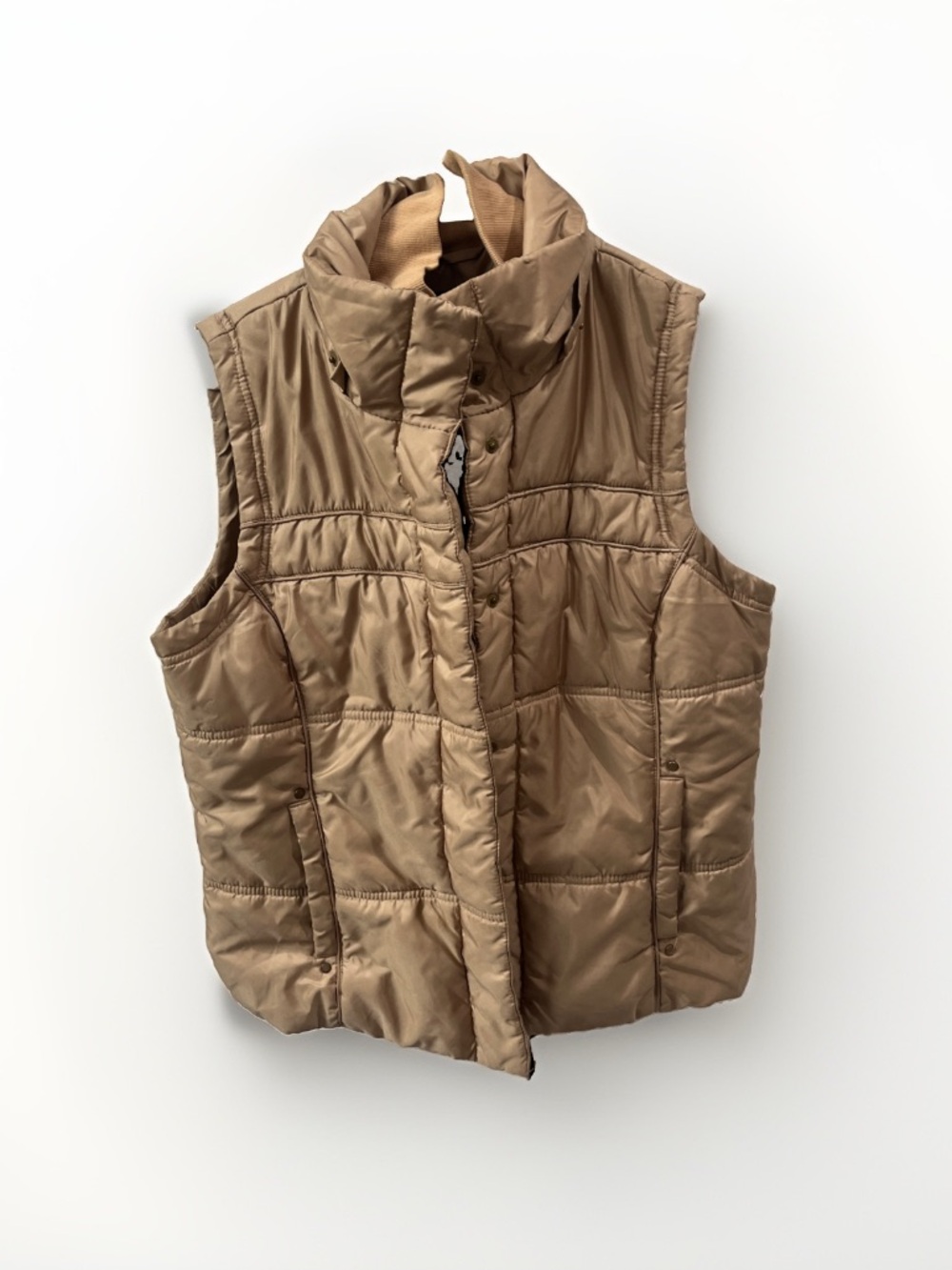New York & Company Quilted Vest - Tan Brown